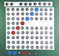 Hunderterfeld, auf Magnetfolie, 60x60 cm