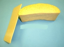 Spontex Viskose-Schwamm, Quellschwamm, eckig  auf pflanzlicher Basis