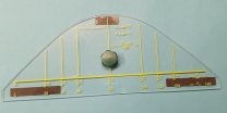 Parabelschablone, Sinus-Cosinus, Plexiglas, nicht magnethaftend