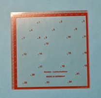 Lochschablone (Klassensatz 24 Stck.) für den Schüler, 14x14 cm