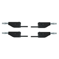 Experimentierkabel, 1mm², 75 cm, Paar, schwarz