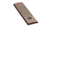Wandthermometer mit Skalen für Reaumur, Fahrenheit und Celsius