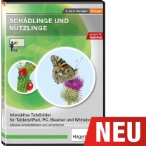 Interaktive Tafelbilder Schädlinge und Nützlinge tabletfähig, Schullizenz