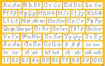 Übungsunterlage Deutsch-Mathe, doppelseitig, VA und Druckschrift