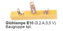 Glühlampe, Fassung E10, magnethaftende Baugruppe