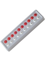 Abaco 20 mit Zahlen - Modell A 10/10 Kugeln (rot/weiß)
