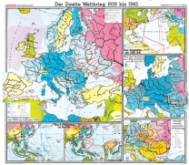 Wandkarte Der Zweite Weltkrieg, 220x190 cm Wandkarte Der Zweite Weltkrieg, 220x190 cm