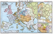 Wandkarte Europa im 18. Jahrhundert, 220x147 cm