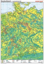 Wandkarte Deutschland, Landwirtschaft, 147x212 cm