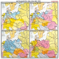 Wandkarte Mitteleuropa, 210x200 cm Wandkarte Mitteleuropa, 210x200 cm