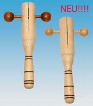 Guiro mit Kugel, aus Buche, Ton tief