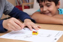 Rollwagen für kleine Stabmagnete (5 Stück)