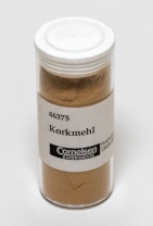 Korkmehl,  Dose mit Inhalt 10 g.