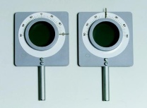 Polarisationsfilter in Fassung, mit Stab (2  Stück.)