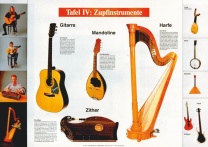 Lehrtafel zur Instrumentenkunde, Zupfinstrumente