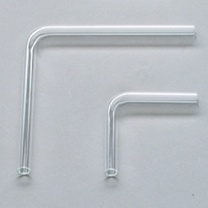 Glasrohr, rechtwinklig gebogen, 100 x 100 mm