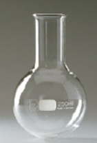 Rundkolben, Borosilikatglas, 100 ml, enghals, mit Bördelrand