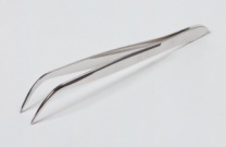 Pinzette, 115 mm, spitz, gebogen