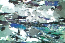 Glimmerschiefer, Gesteinsdünnschliff Dauerpräparat Glimmerschiefer, Gesteinsdünnschliff Dauerpräparat