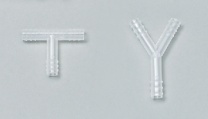 Schlauchverbinder, Ausführung: Y-Stück, Material: Glas