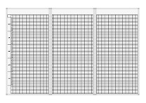 Stundenplantafel für 30 Klassen mit 10 Stunden, weiß, als 3teiliges Set