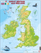Puzzle - Great Britain and Ireland, english, physisch Puzzle - Great Britain and Ireland, english, physisch