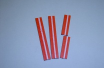 Satz Kippmagnete für Zusatzpläne, rot mit Streifen Satz Kippmagnete für Zusatzpläne, rot mit Streifen