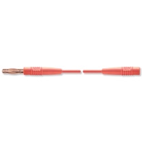 Experimentierkabel 1mm², 75cm, Stecker/Buchse, rot