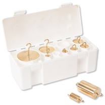 Wägesatz 10 g - 1000 g, 9teilig, Messing, beidseitig mit Haken