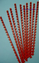 Plastik-Binderinge, 14mm Ø, Farbe rot, (70 Stück) für 125 Blatt