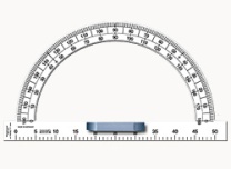 Winkelmesser, Polystyrol, weiß, 52 cm