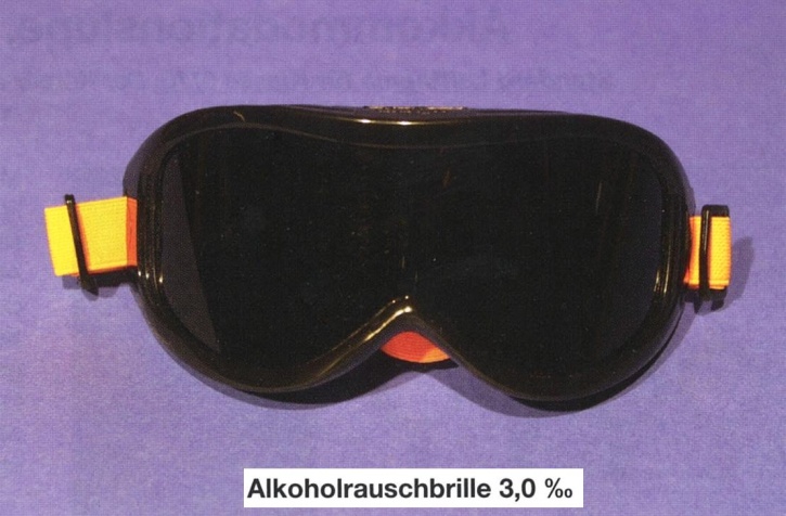 Alkoholrausch-Brille, 3,0 promille
