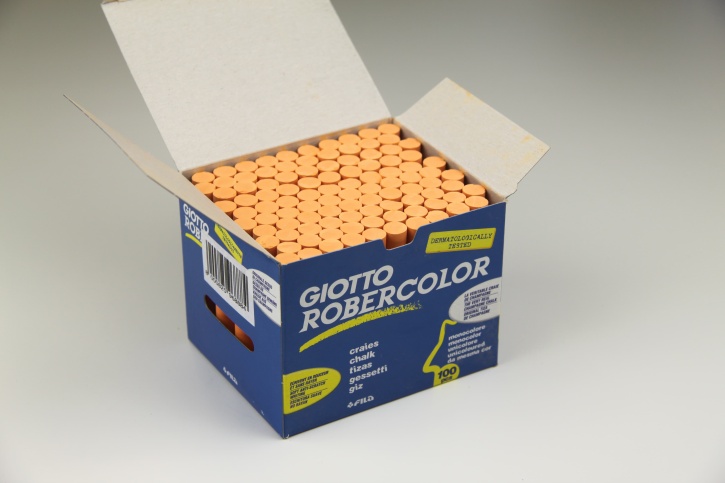 Robercolor-Kreide, orange, 100 Stück im Karton, rund,  Ø 10 mm
