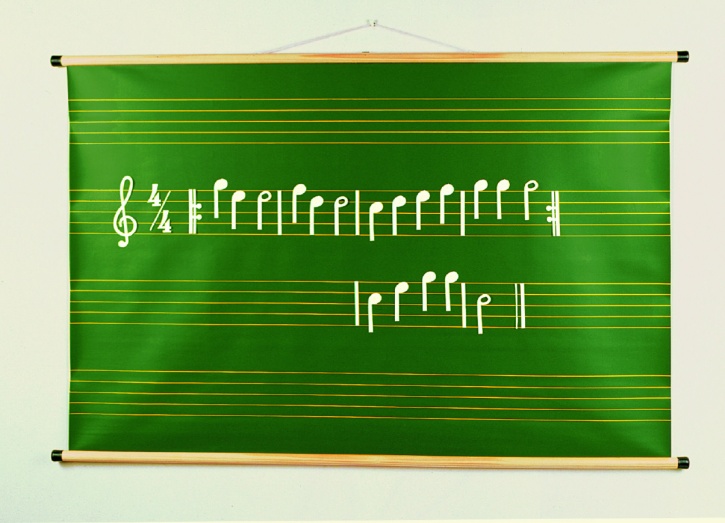 Musiknotentafel - aufrollbar, 2,5 cm Linienabstand
