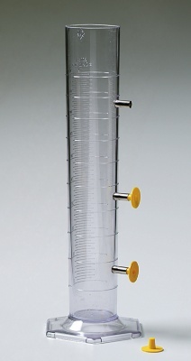Auslaufgefäß, mit 3 Ausläufen einzeln verschließbar, 330x 60 mm Ø