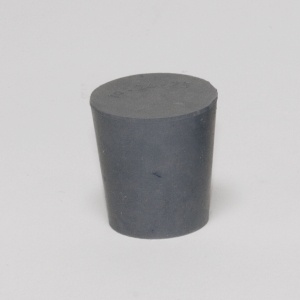 Gummistopfen, grau, ohne Bohrung, 49/42 mm