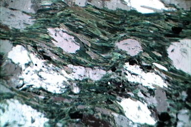 Amphibolit, Gesteinsdünnschliff Dauerpräparat