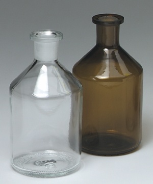 Steilbrustflaschen, Enghals, Klarglas, Inhalt: 100 ml, NS 14,