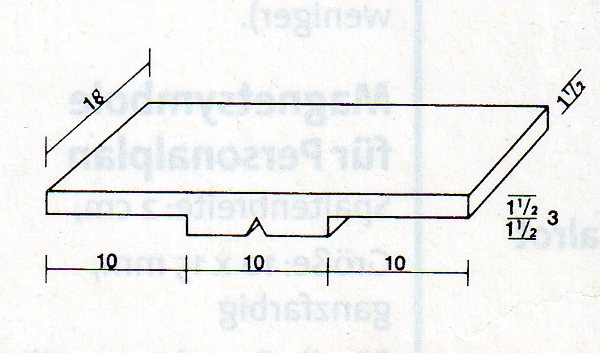 Kopfzeilenmagnet zur Kennzeichnung der Klasse 18x30mm, grau