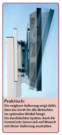 Fahrbares Gestell ScreenCart für Flachbildschirme LCD