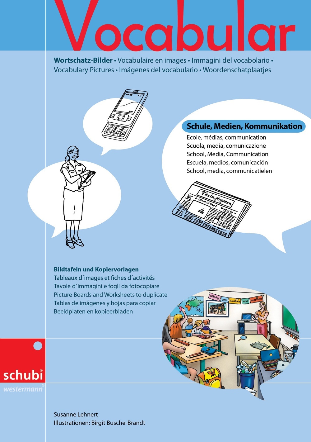 Vocabular Kopiervorlagen Wortschatzbilder Schule Medien Kommunikation 