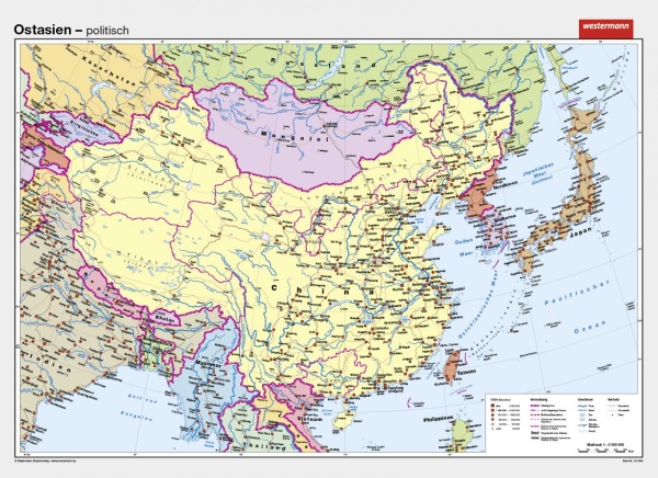 China Wandkarte 