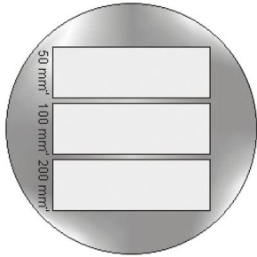 Geometrische Objekte auf Glasträger