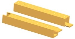 U-Profil, gelb, Kunststoff, Länge 100 mm ( 10 Stück )