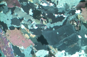 Granit, Gesteinsdünnschliff Dauerpräparat