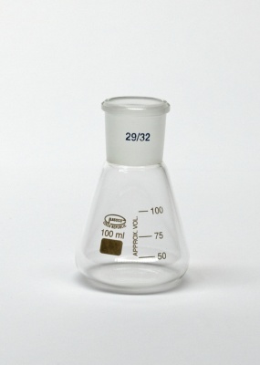 Erlenmeyerkolben, Normschliff, NS 29, Inhalt: 100 ml