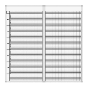 Stundenplantafel für 20 Klassen mit 10 Stunden, weiß, als 2teiliges Set