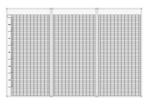 Stundenplantafel für 30 Klassen mit 10 Stunden, weiß, als 3teiliges Set