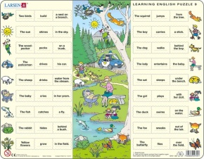 Puzzle - Learning English Puzzle 9, Format 36,5x28,5 cm, Teile  54
