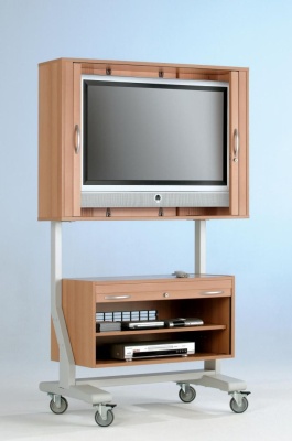 Fahrbarer Schrank für Flat-Screens bis 132cm Breite und 92cm Höh